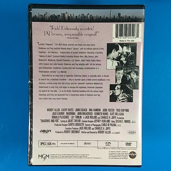 Shadows And Fog, Factory Sealed DVD - Picture 3 of 7